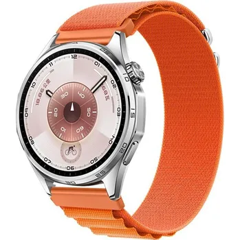 Příslušenství k chytrým hodinkám DUX 125981 NYLON Vyměnitelný řemínek pro Huawei Watch GT 5 46mm / GT 6 46mm oranžový