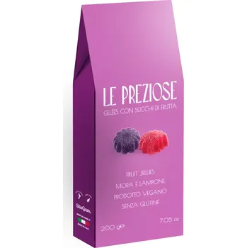 Bonbon La Preziose Le Preziose želatinové bonbóny s ovocnou šťávou z malin a ostružin, 200g