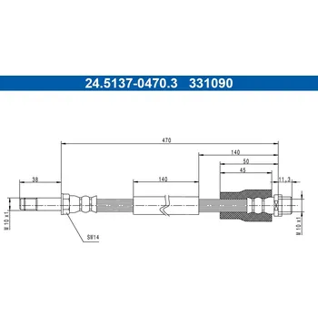 Brzdová hadice Brzdová hadice ATE 24.5137-0470.3