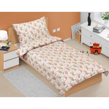 Povlečení veratex Povlečení bavlněné Junior velikonoční zajíček 140x200, 70x90 cm