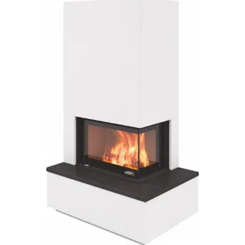 Krbová kamna Nordpeis Monaco A s lavičkou pravé boční prosklení