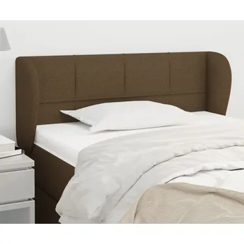 Čelo postele typu ušák tmavě hnědé 93x23x78/88 cm textil IM_3117129