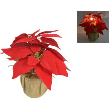 Vánoční dekorace PROHOME - Růže vánoční LED svítící 25cm