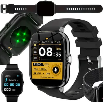 Verk Sportovní smart hodinky se dvěma řemínky černé