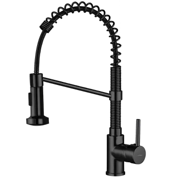 Vodovodní baterie Kuchinox Dřezová baterie Loco s flexibilním raménkem a 2-funkční sprškou - BQC_76SD, černá mat