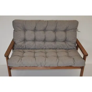 Podsedák Polstr na zahradní lavici - látka šedý melír