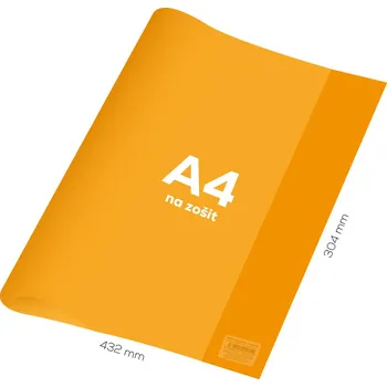 Sešit Junior Obal na sešit A4 PVC 432x304 mm Neon Color - transparentní/oranžový