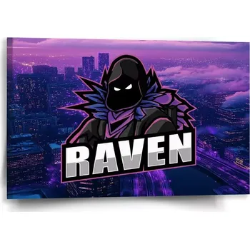 Obraz Sablio Obraz FORTNITE RAVEN Steampunk město - 60x40 cm