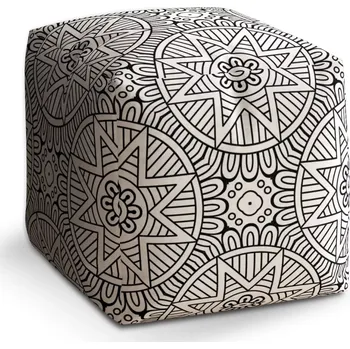 Taburet Sablio Taburet Cube Hvězdy mehendi: 40x40x40 cm