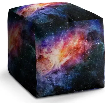 Taburet Sablio Taburet Cube Vesmírná záře: 40x40x40 cm