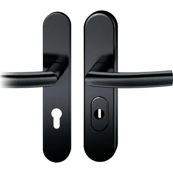 Dveřní kování FSB 73 7375 Bezpečnostní kování, klika/klika, černá Pravá, 72 mm