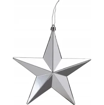 Obraz Hvězda stříbrná matná / lesklá 30 cm