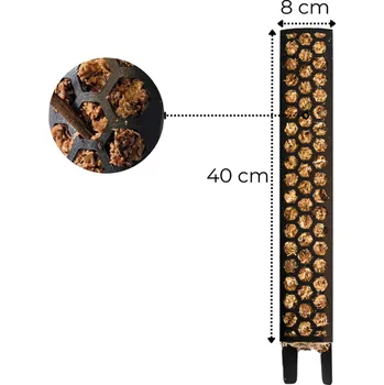 Opora na rostlinu Rašeliníková tyč L (1 díl, délka 40 cm), černá