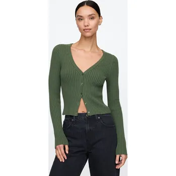 Dámský svetr GAP Dámský Crop žebrovaný kardigan 744782-00 Velikost: XS Tričko zdarma při nákupu nad 3000,-!