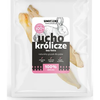 Pamlsek pro psa Králičí uši bez srsti 2ks psí pamlsek