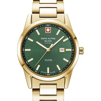 Hodinky Swiss Alpine Military 7767.1114 Argos gold green 34mm 10ATM