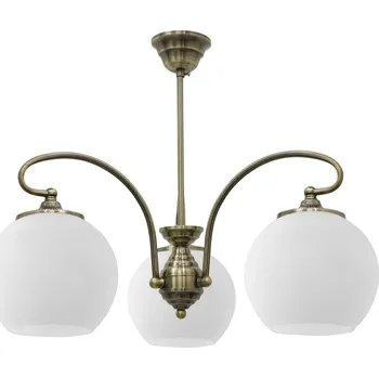 Rustikální závěsné tříramenné světlo ORBIT - 3xE27, 60W, měděné / patina