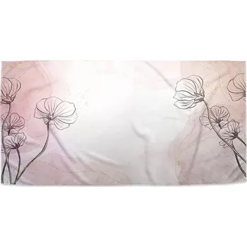 Osuška Sablio Ručník Růžový akvarel - 50x100 cm