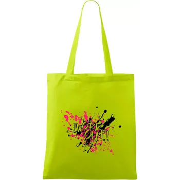 Work out splash - Taška bavlněná - 42 x 38 cm ( Limetková )