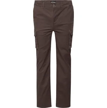 Pánské kalhoty - kapsáče NORTH 53339 tmavě hnědé elastické stretch 4XL - 8XL NORTH - 6XL