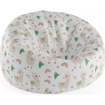 Sedací pytel Sablio Sedací vak Cocoon Roztomilé lamy - 115 x 75 cm x 45 cm