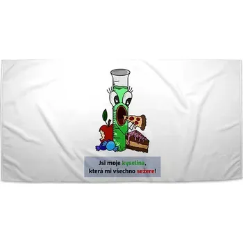 Osuška Sablio Ručník Jsi moje kyselina - 30x50 cm