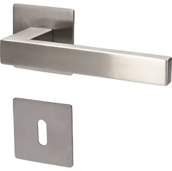 Dveřní kování Südmetall Dresden, plochá rozeta, magnet, nerez klika / klika, Obyčejný klíč