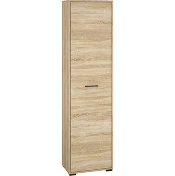 Šatní skříň Jednodveřová skříň do předsíně Caro - ML Meble Sonoma Světlá 55x199 cm