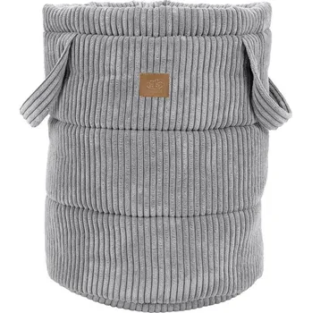 úložný prostor na hračky Šedý látkový dětský koš na hračky ø 39x50 cm – Meowbaby ID_1822040