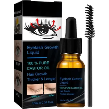 Výživa řas a obočí Sérum na řasy | 100% Ricinový olej | + Kartáček