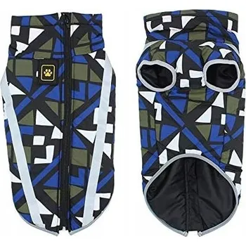 Obleček pro psa Teplá bunda pro psa, reflexní a větruodolná vesta, velikost 5XL, tmavě modrá