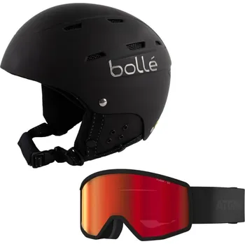 Lyžařská helma BOLLÉ JUNIOR MIPS Black + brýle ATOMIC Four JR XS Flash