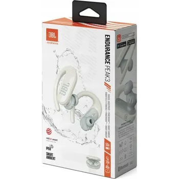Sluchátka JBL ENDURANCE PEAK 3 SPORTOVNÍ BLUETOOTH SLUCHÁTKA BÍLÁ 100% ORIGINÁL
