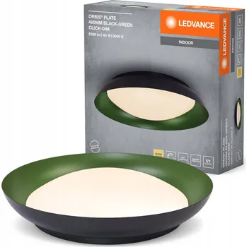 Stropní svítidlo LED LEDVANCE Orbis Plate, černo-zelené, 45 W, 2200 lm, 300
