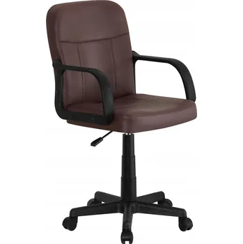 Kancelářská židle s područkami Ayla New - hnědá/černá