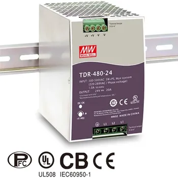 spínaný zdroj Mean Well TDR-480-48 Zdroj na DIN 480W 48V 3f