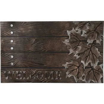 Rohožka Gumová rohožka před dveře FALL 75x45 cm dekorativní venkovní hnědá