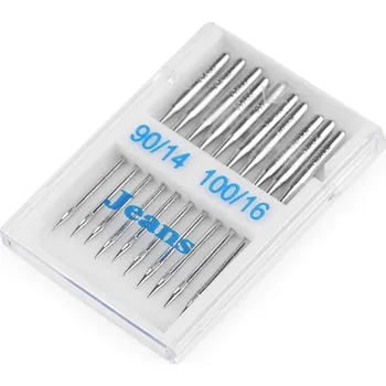 Strojové jehly Jeans sdružené 90; 100 Arka Varianta: nikl, Balení: 1 krab. 59486/152987/275104
