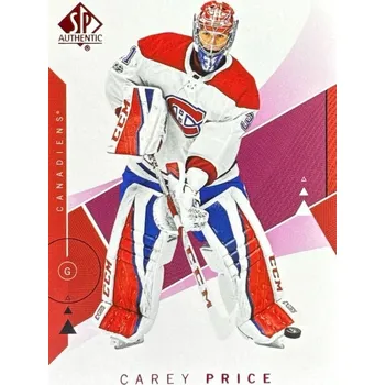 Sběratelská karetní hra paralel karta CAREY PRICE 18-19 SP Authentic Red číslo 75