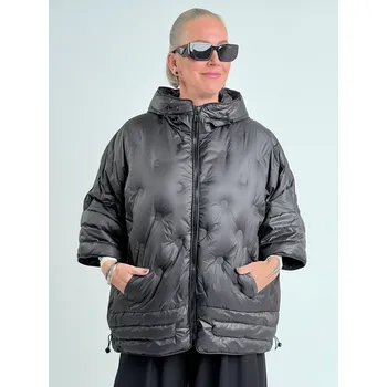 Dámská casual bunda Voga Móda Černé pončo ZANDAYA Černá, UNI S-XL