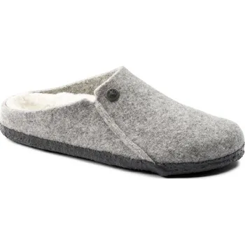Dámské žabky Pánské/dámské zateplené pantofle Birkenstock Zermatt Light Gray z vlněné plsti regular wide (1015092) 44