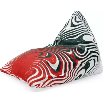 Sedací pytel Sablio Sedací vak Triangl Dvoubarevná abstrakce: 120 x 100 x 100 cm