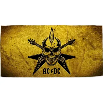 Osuška Sablio Ručník ACDC Lebka - 50x100 cm