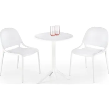 Jídelní stůl Kulatý stůl CALVO bílý - Halmar Bílá 60x72 cm