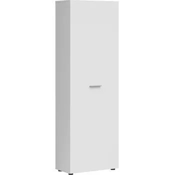 regál Vysoký regál do obývacího pokoje nebo ložnice Neno - Black Red White - BRW Bílá 60x179 cm