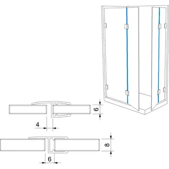 Těsnící profil pro sklo č. 7, délka až 2500 mm 2010 mm