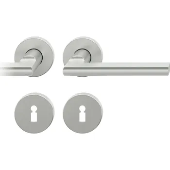 Dveřní kování Kování FSB 72 1035 objektové Eloxovaný hliník, klika / klika, Obyčejný klíč, Kulatá rozeta standardní, Levé provedení