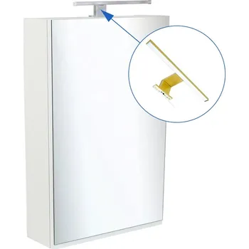 Zrcadlo Zrcadlová skříňka Atica 50 ZS LED-G s osvětlením Any LED 30 G, zlatá