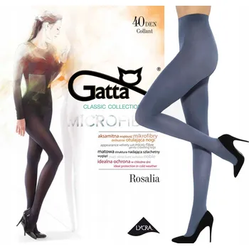 Dámské punčochy Punčocháče hladké Gatta Rosalia 40den 40den modré Jeans velikost 4