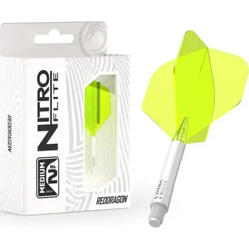 Příslušenství pro šipky Letky Red Dragon Nitro Flite White & Yellow #2 Medium